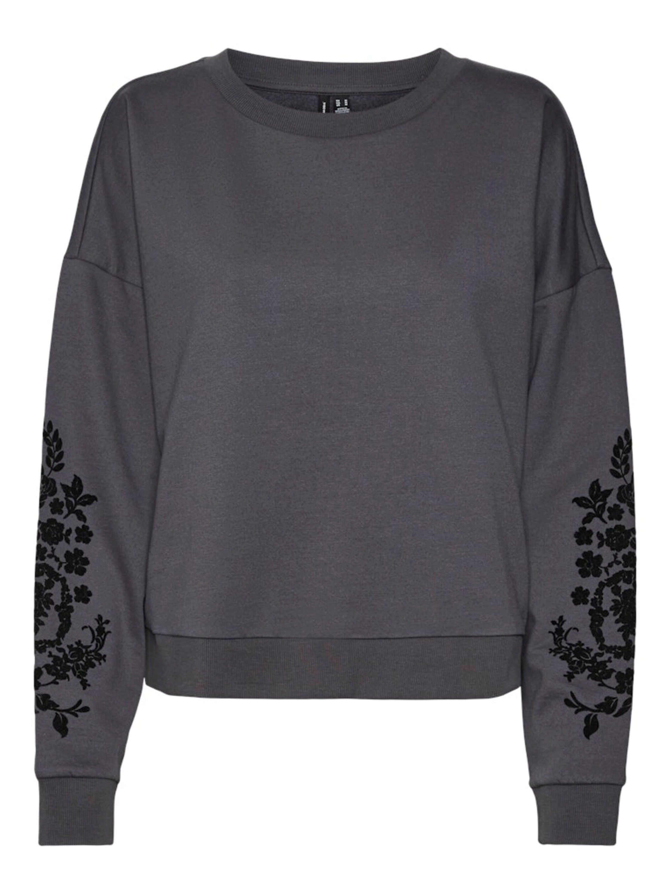 Vero Moda Sweatshirt VMHELEN TRINA (1-tlg) Stickerei