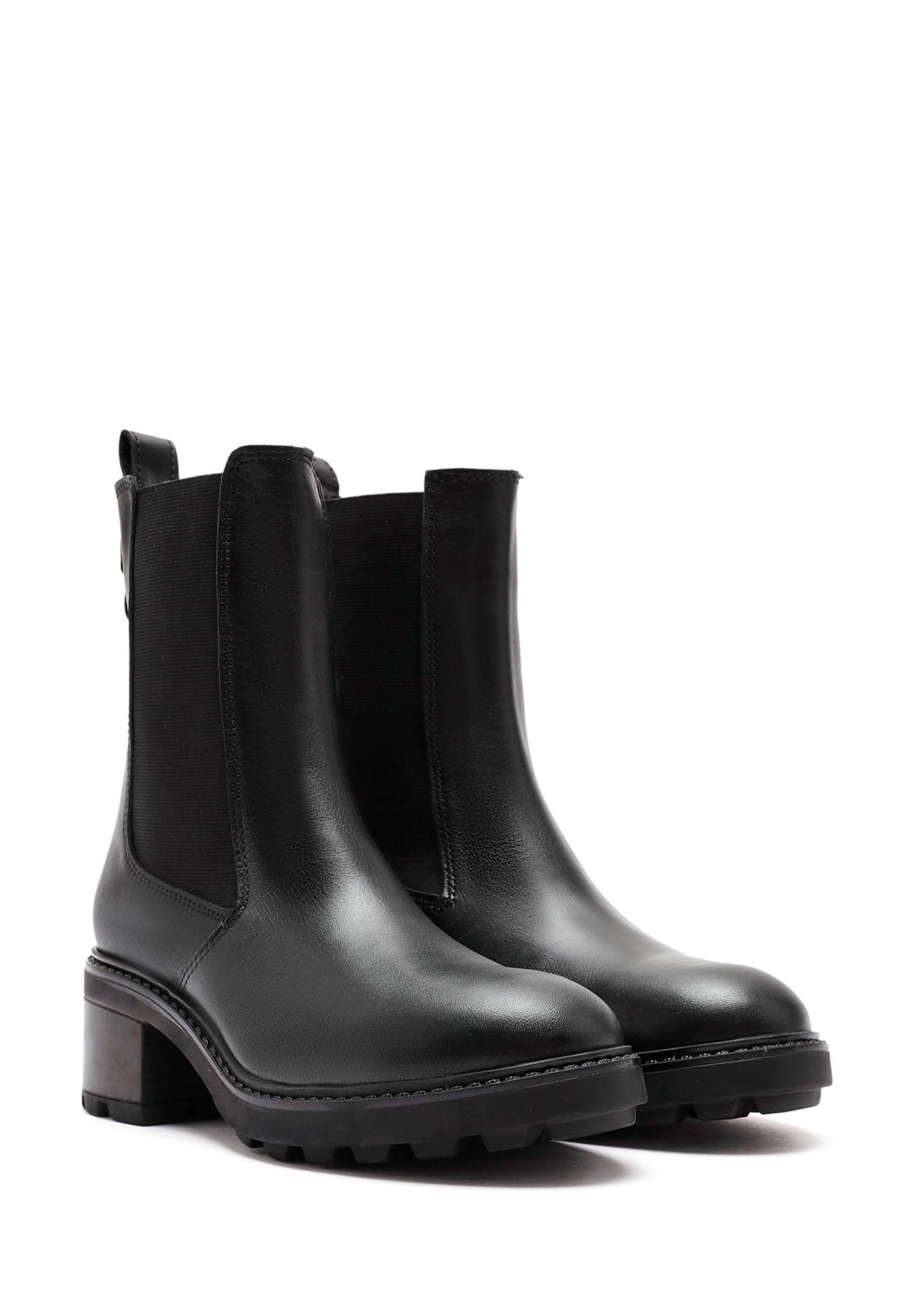 Derimod Chelsea Stiefeletten aus Leder mit Absatz Chelseaboots Lederfutter, TPU Sohle, Absatz 3,5 cm