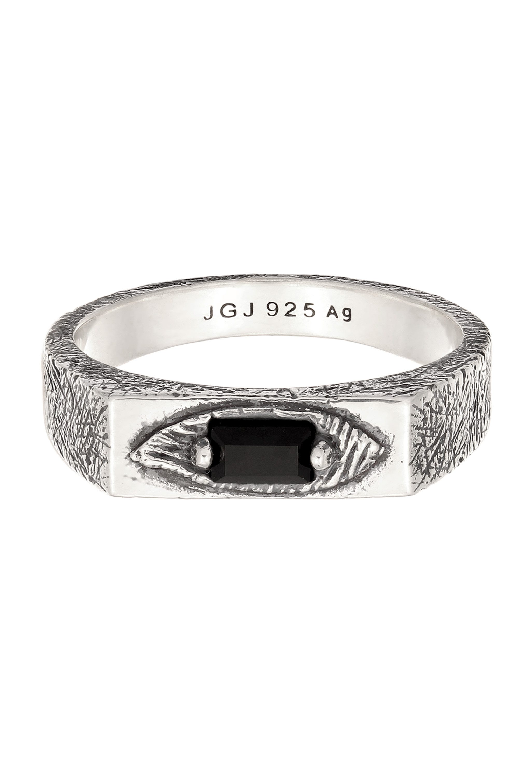 HAZE & GLORY Siegelring Siegelring Onyx Schwarz 925 Sterling Silber