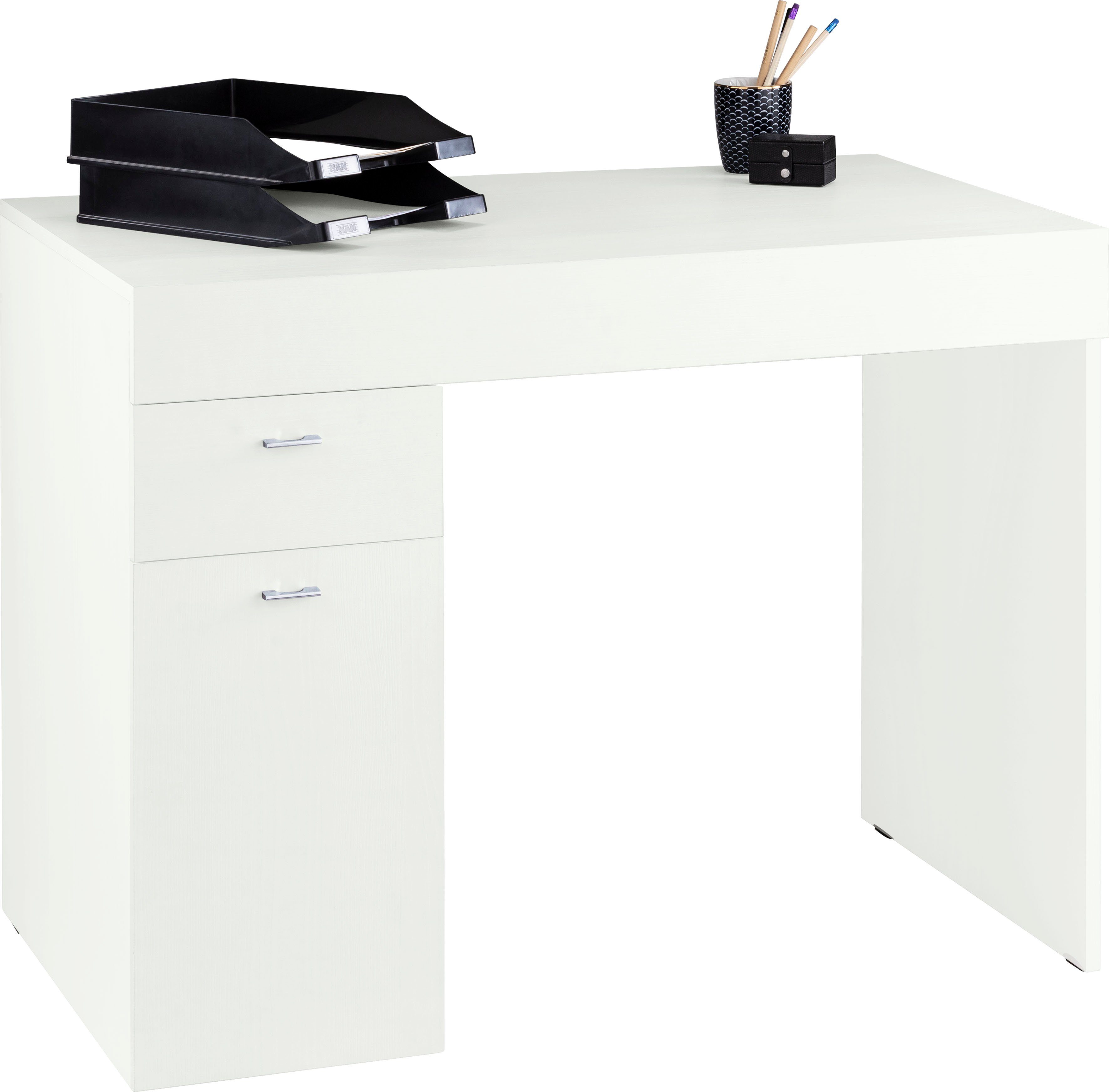 Tecnos Schreibtisch larice weiß ausziehbar | larice weiß Sliding, Tischplatte