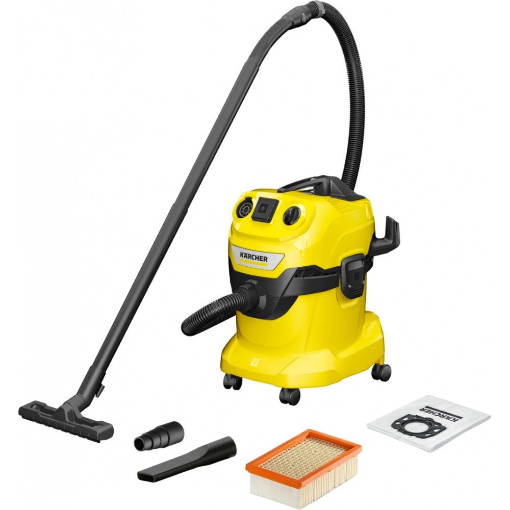 KÄRCHER Nass-Trocken-Sauger WD 4 P V-20/5/22 - Nass-/Trockensauger - gelb/schwarz, 1000 W