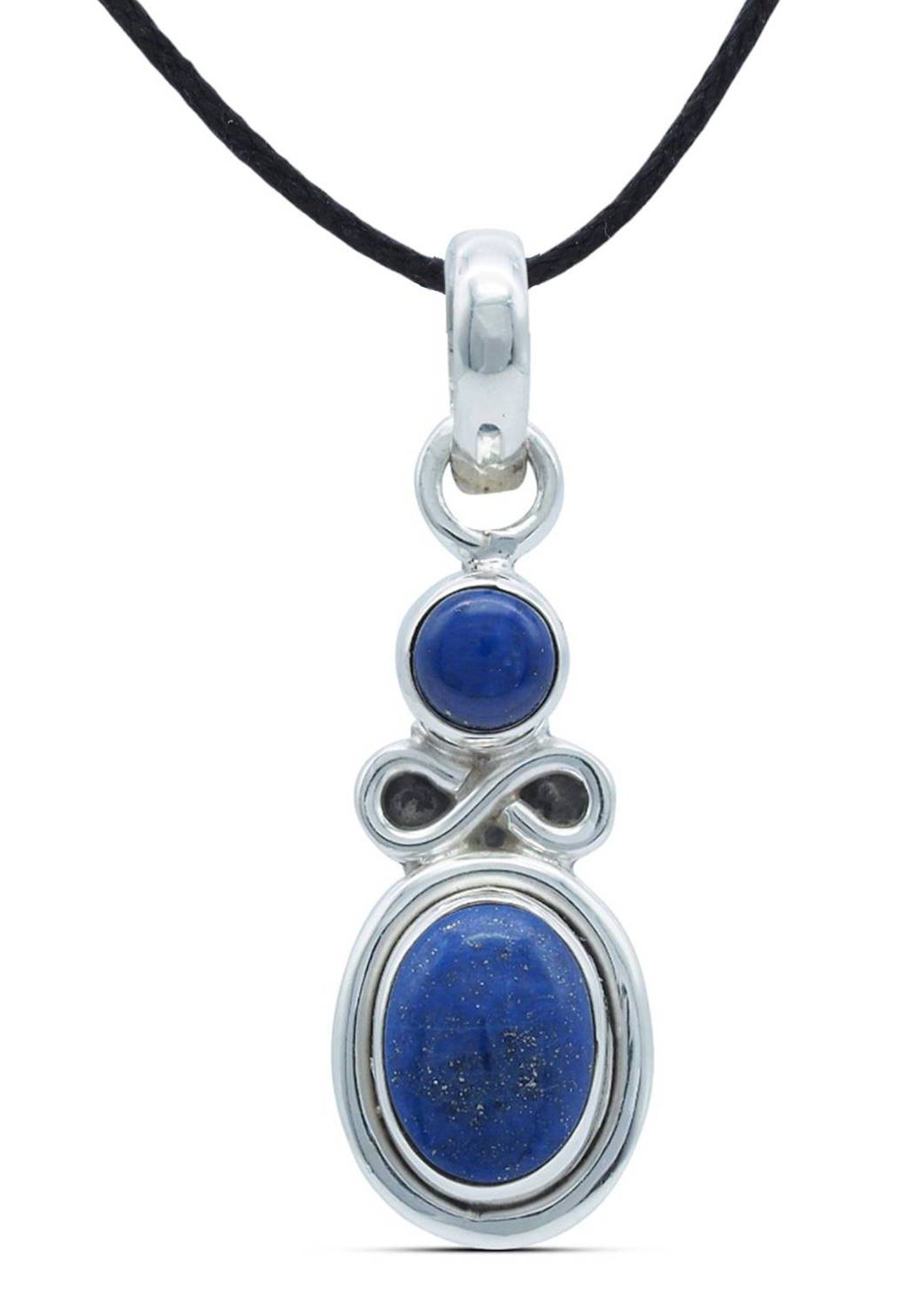 mantraroma Kettenanhänger 925er Silber mit Lapis Lazuli