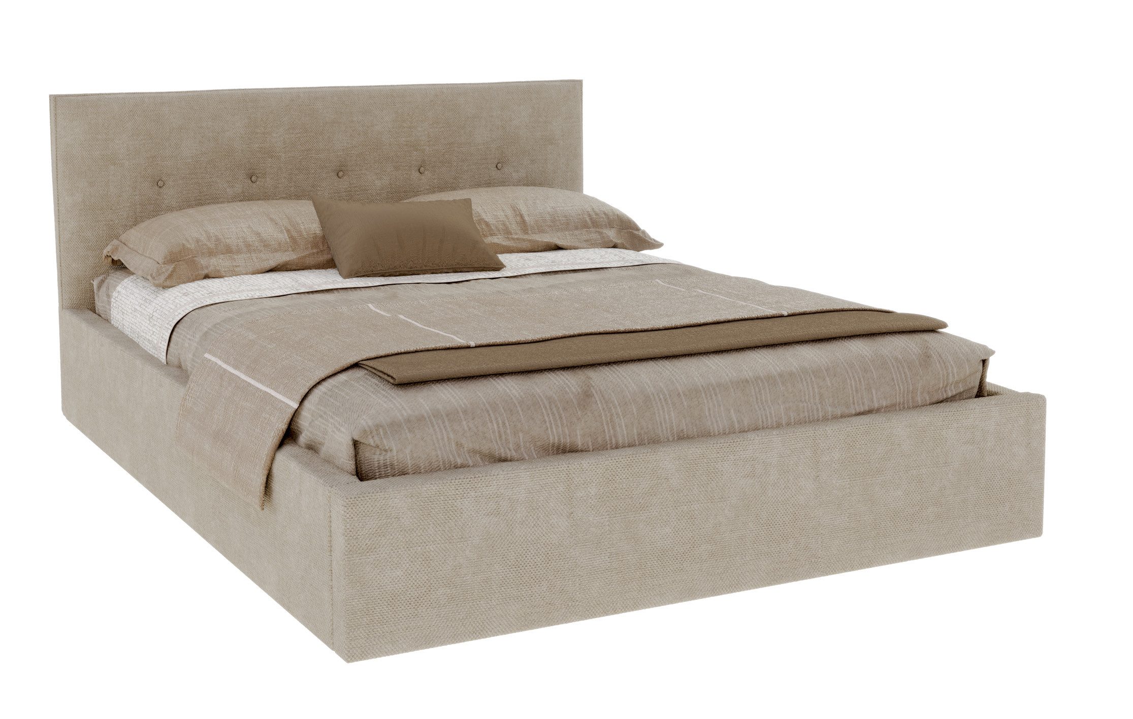 thematys Polsterbett Bett Stauraumbett 90x200, 120x200, 140x200, 160x200, 180x200cm (MADE IN EU - mit hochwertigem fein gewebter Stoff für einen zeitlosen Look, – Bild 5 von 5