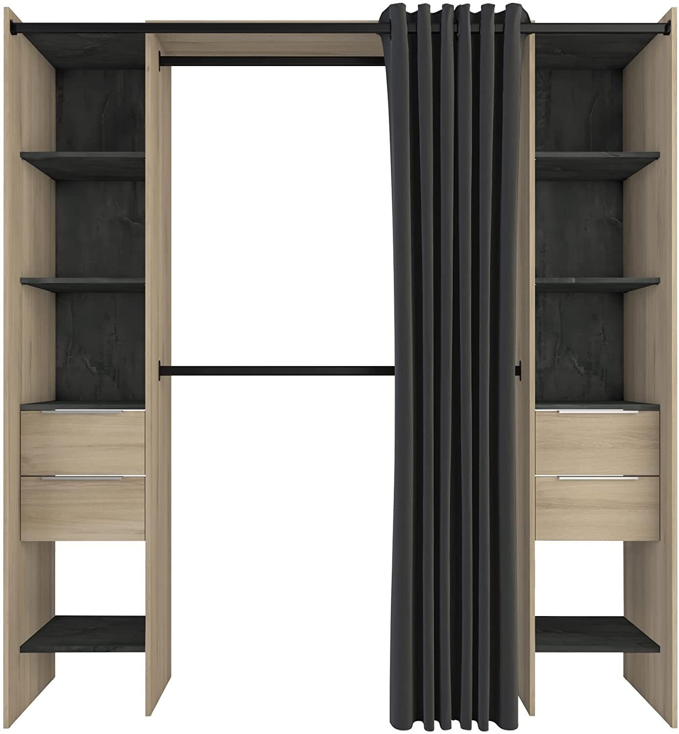 habeig Kleiderschrank Kleiderschrank begehbar offen Garderobe günstig online kaufen