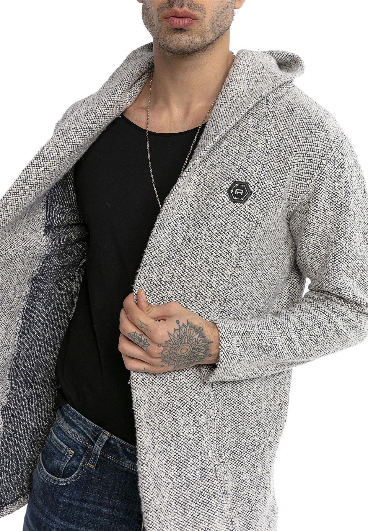 RedBridge Cardigan mit Kapuze ohne Verschluss Grobstrick Jacke