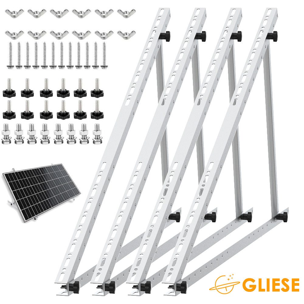 GLIESE Balkonkraftwerk Solarmodule Halterung Flachdachhalterung für Solarpanel, für balkonkraftwerk