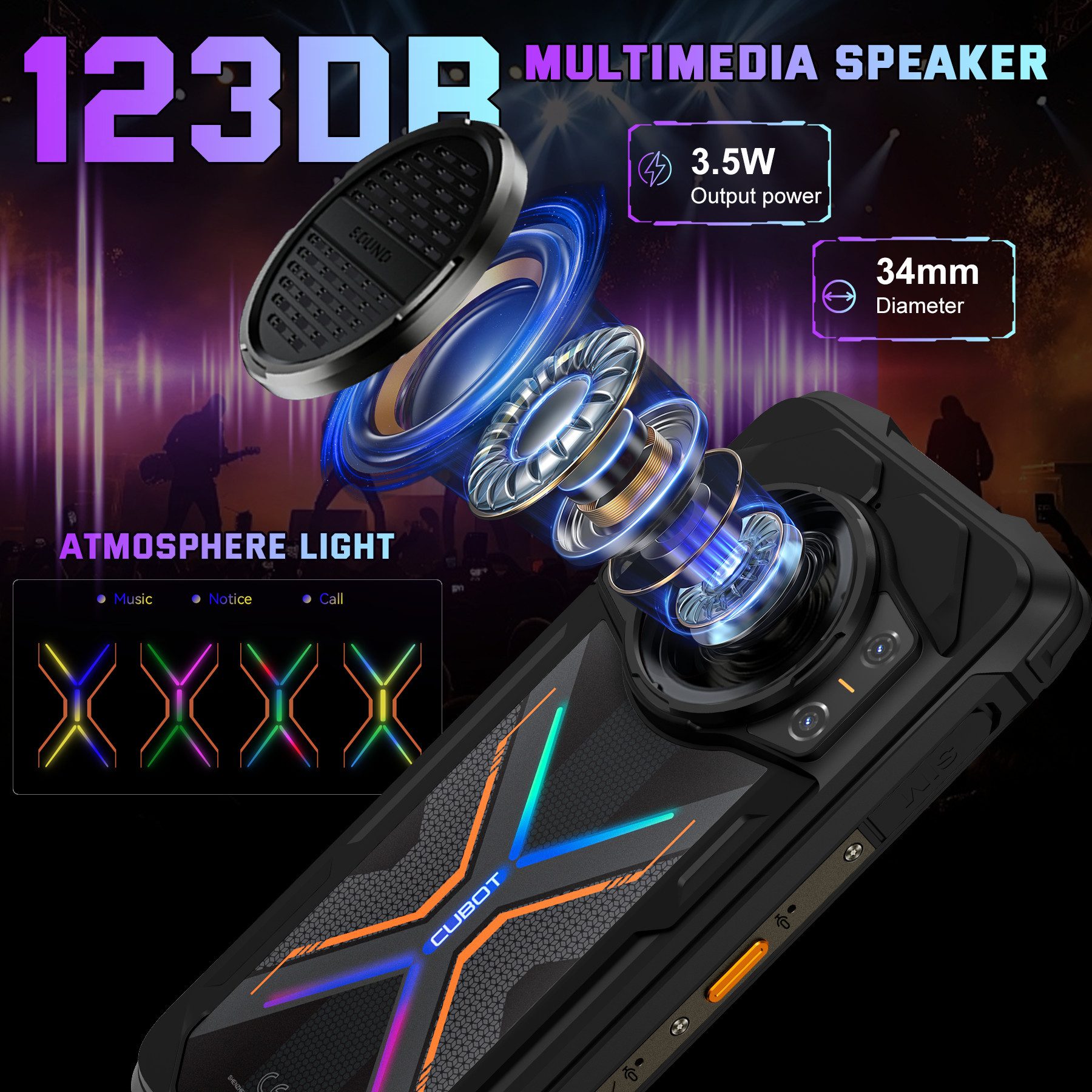 Cubot KingKong Power 3 Android 14 Smartphone (17,06 cm/6.72 Zoll, 256 GB Speicherplatz, 100 MP Kamera, 12GB RAM 256GB ROM, 10200 mAh, 33W Schnellladung, OTG, NFC, GPS, IP68) schwarz