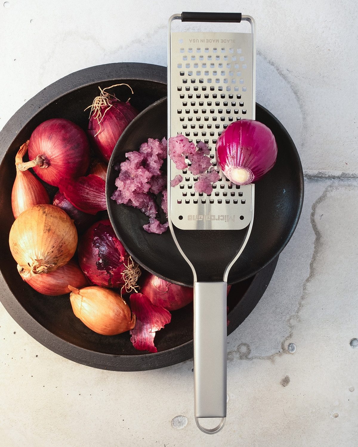 Microplane Küchenreibe Grobreibe PROFESSIONAL, L 31,5 cm, Edelstahl, mit Gummifuß