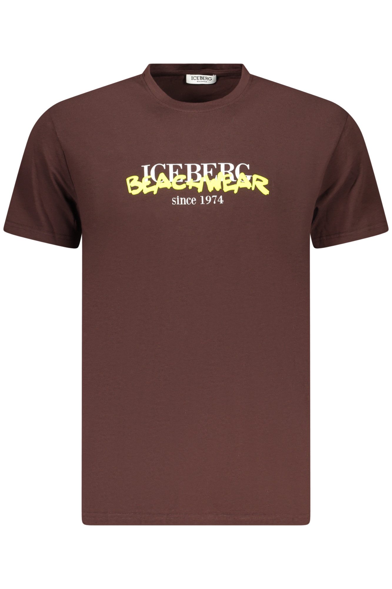 ICEBERG T-Shirt Stylisches Herren T-Shirt: Braun, Neon, Rundhals