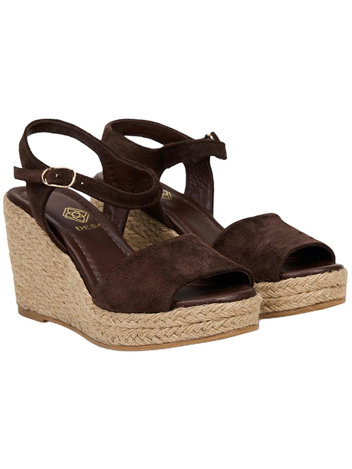 Desa DESA Damen-Sandalen mit Keilabsatz und einem Riemen aus Wildleder Sandale