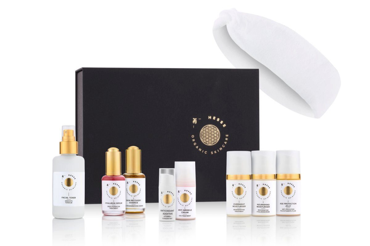 Hesse Organic Skincare Gesichtspflege-Set EXKLUSIVES HAUTKUR SET mit 8 intensiv pflegenden Produkten