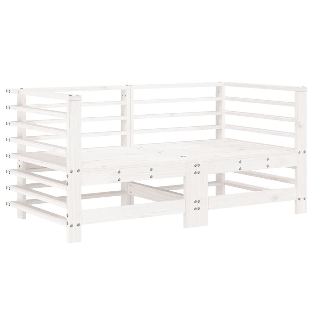 vidaXL Sofaelement Garten-Ecksofas 2 Stk. Weiß günstig online kaufen