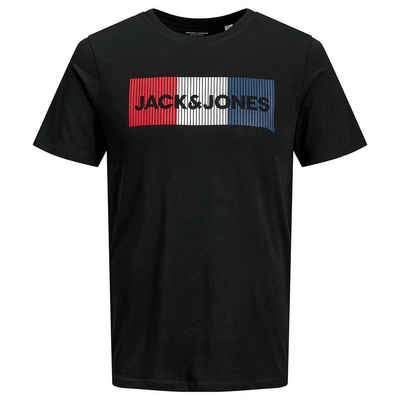 Jack & Jones Rundhalsshirt »Jack & Jones Logoprint T-Shirt große Größen schwarz«