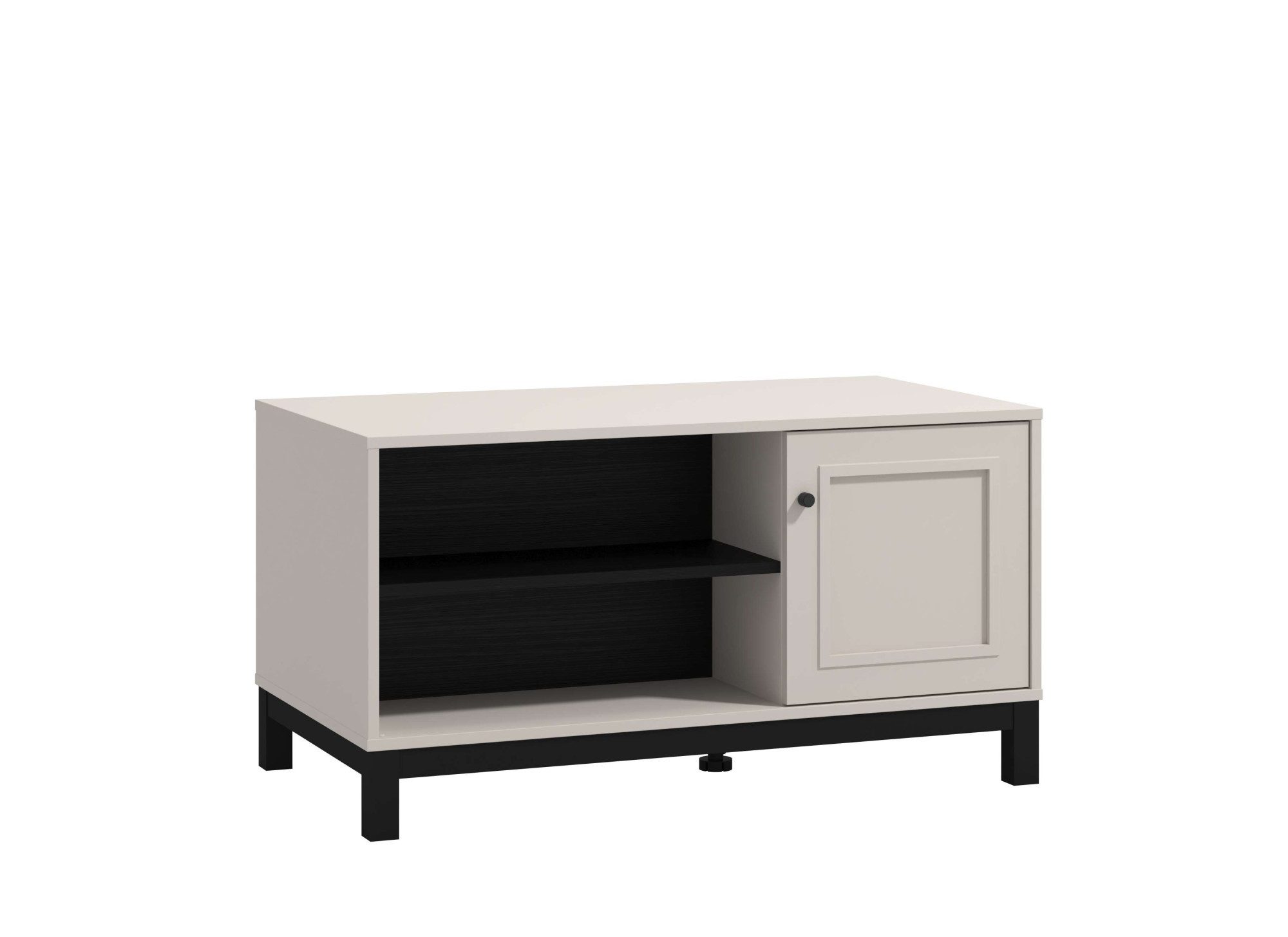 Home affaire Couchtisch Savoia, 100 cm, modernes Design mit viel Stauraum, rechteckig, Zwei offene Fächer und ein geschlossenes, in eleganter Kaschmirfarbe