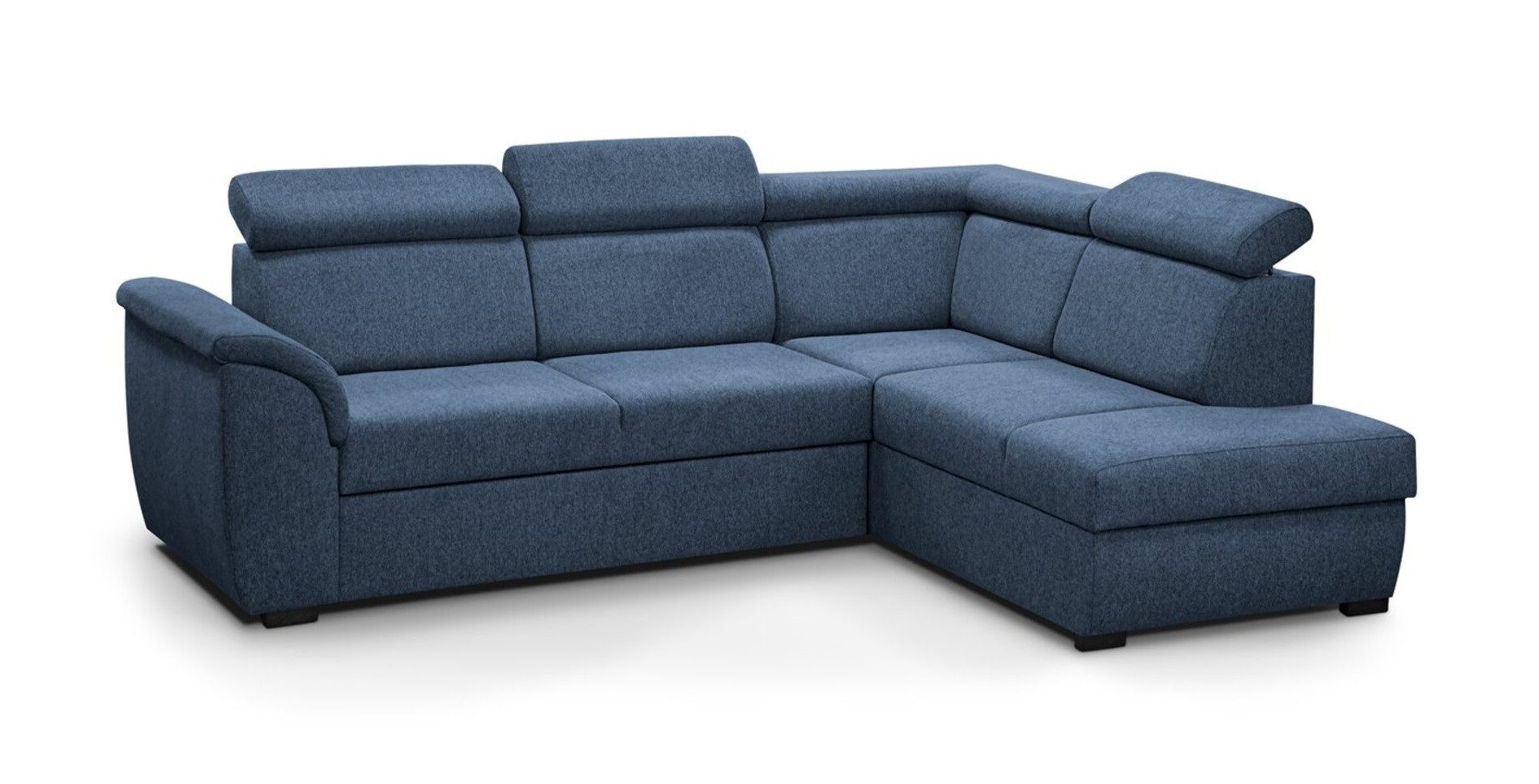 MOEBLO Ecksofa MODENA, Verstellbaren Kopfstützen, Eckcouch Wohnlandschaft Sofa mit Ottomane Eckgarnitur Polsterecke