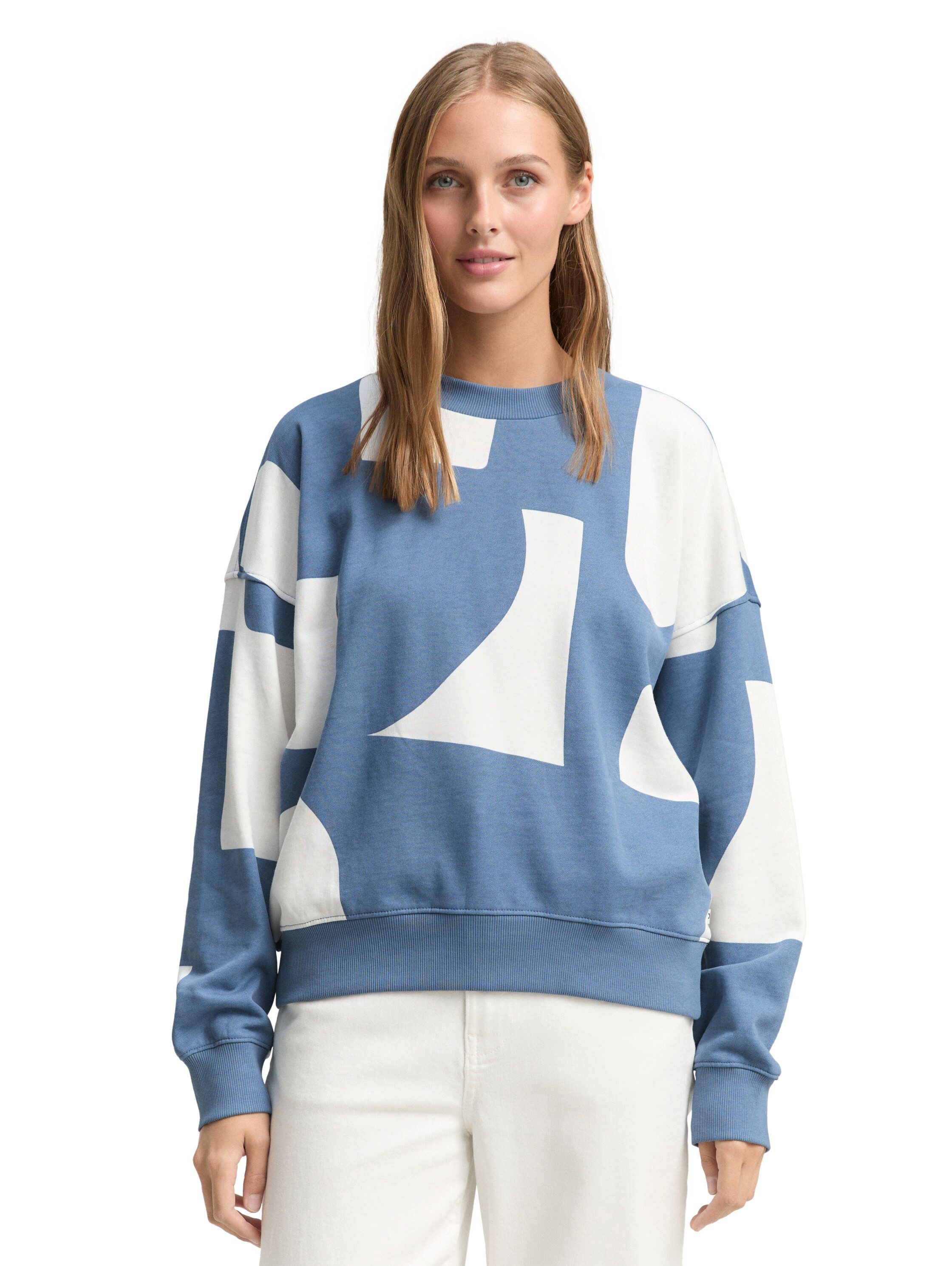 TOM TAILOR Denim Sweatshirt mit All-Over günstig online kaufen