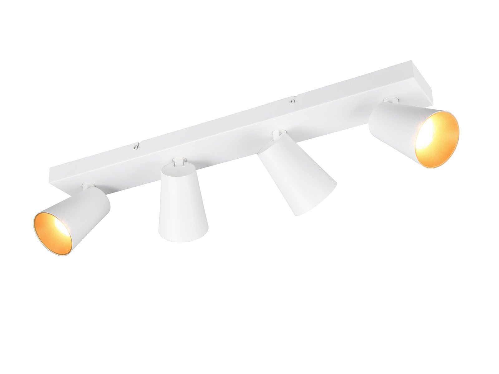 TRIO Leuchten LED Deckenleuchte, Dimmfunktion, LED wechselbar, Warmweiß, Deckenstrahler & Wand-Strahler innen mit 4 Пятна, 64cm lang