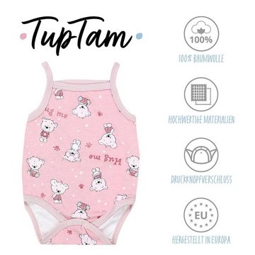 TupTam Body Baby Mädchen Body Ärmellos Sommer Babybody Spaghettiträger 5er Pack