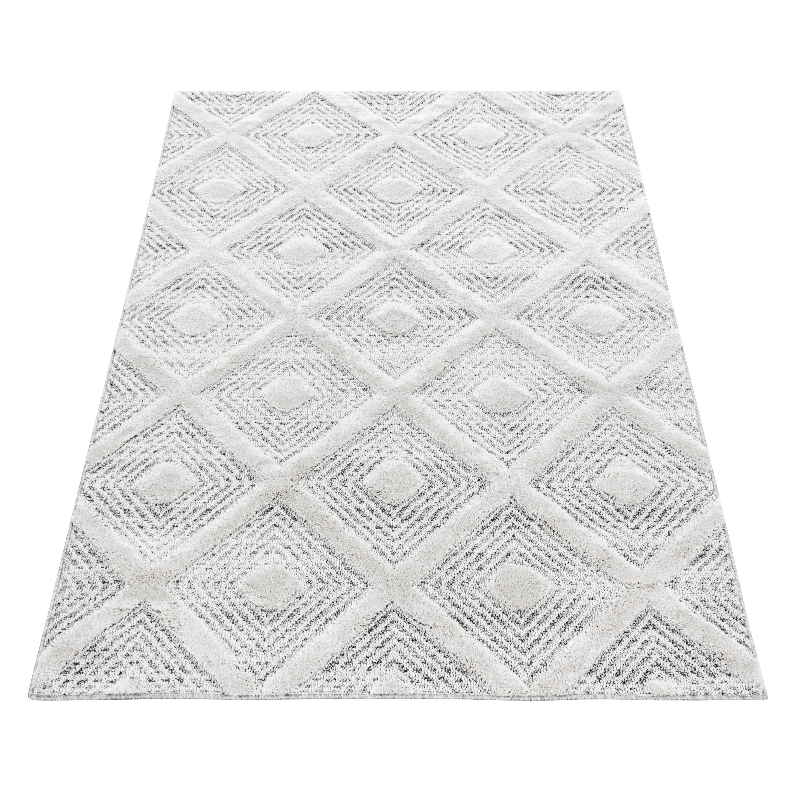 Carpettex Hochflor-Teppich Geometrisch Design, Rund, Höhe: günstig online kaufen