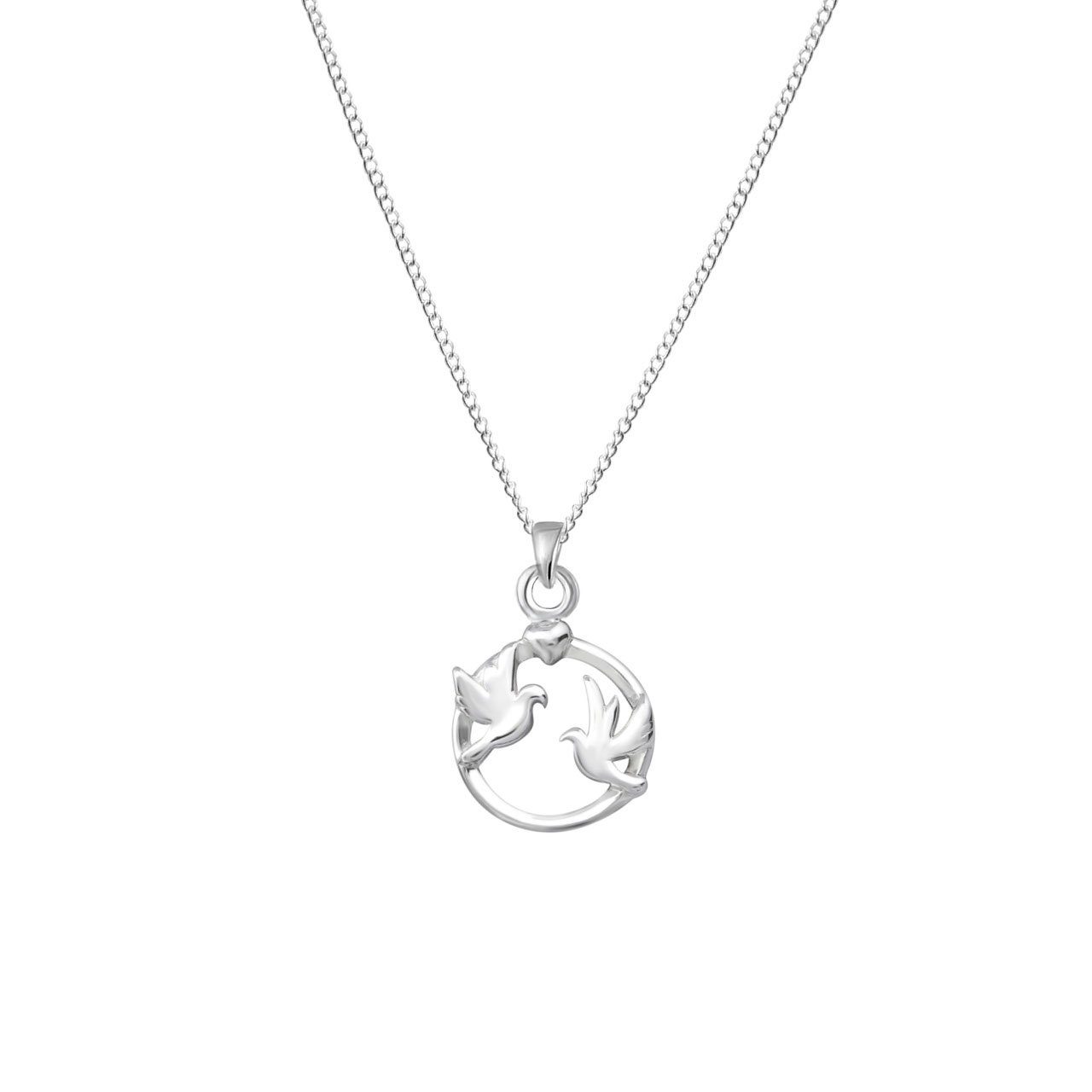 ALEXANDER YORK Kette mit Anhänger LOVE BIRDS, 2-tlg. (Kette mit Anhänger), 925 Sterling Silber, Silberschmuck