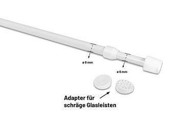 Klemmstange Vitragenstange, Deco-Raum, ausdrehbar, geklemmt, ohne Bohren