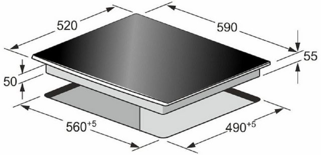 Kaiser Küchengeräte Induktions-Kochfeld, 60 cm, Einbau Herd, 4 Kochzonen, Design des Gusseisen-Kochfeldes