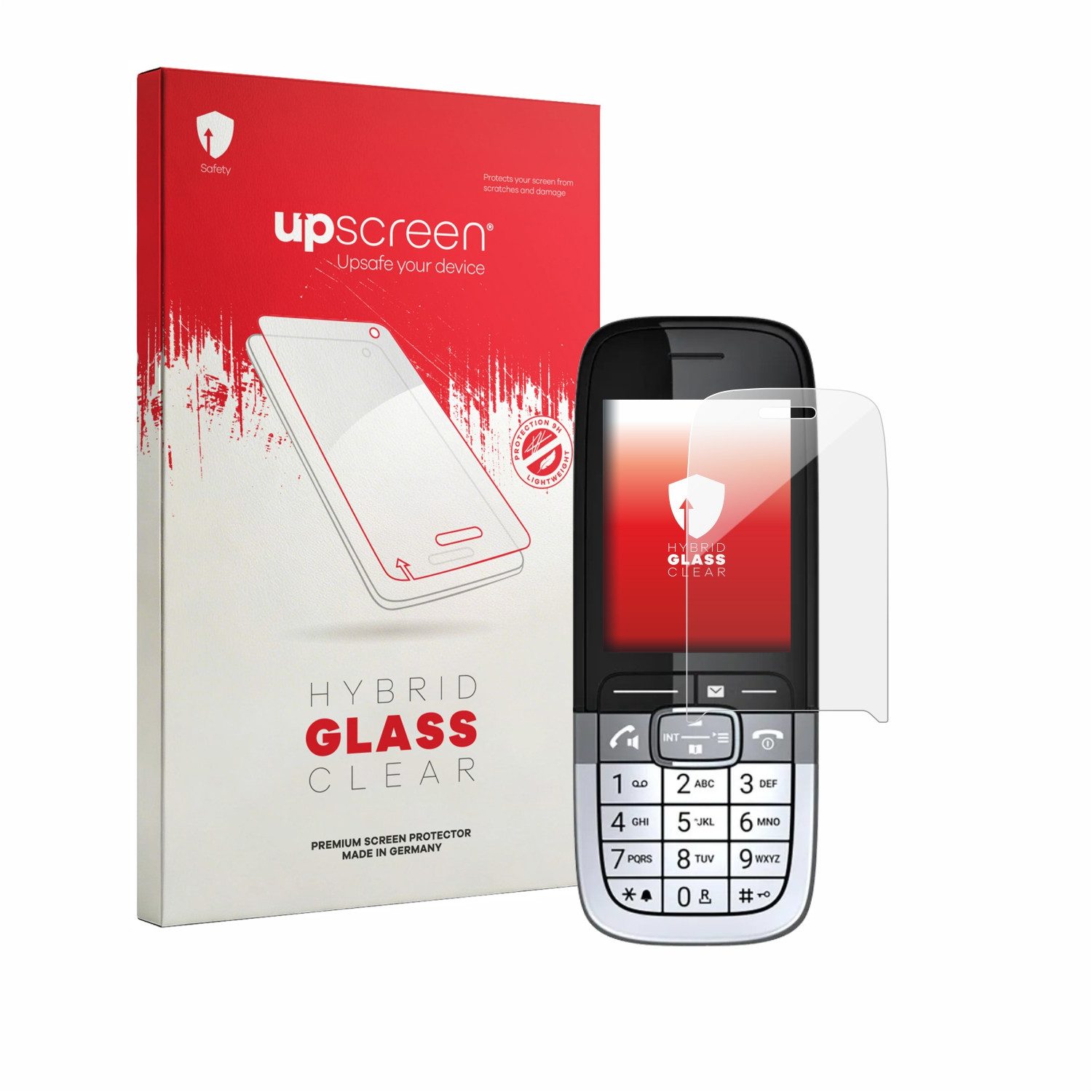 upscreen Displayschutzglas Folie für Mitel OpenScape DECT Phone SL7, Schutzfolie Glas Panzer Display Schutz klar