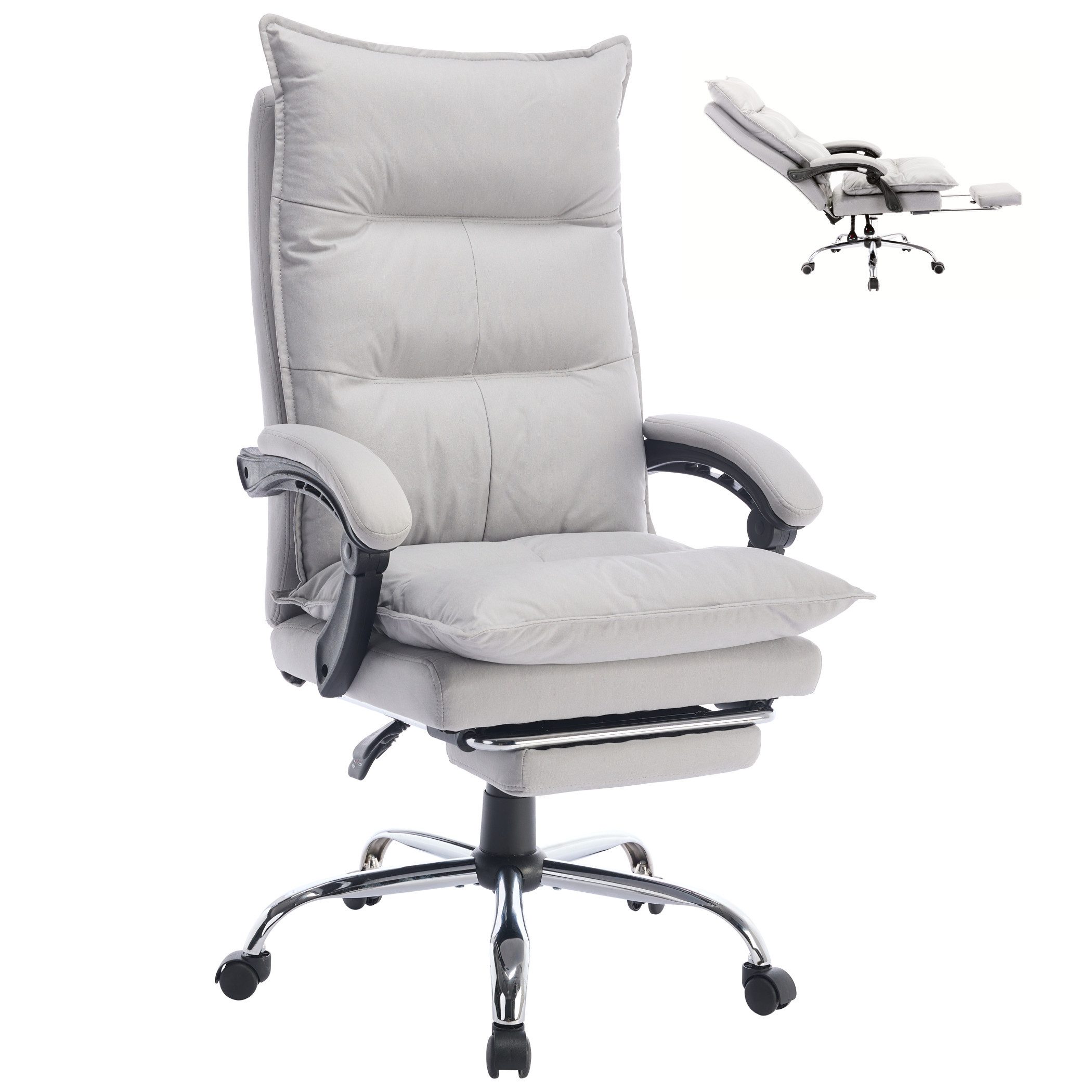 SeedWave Bürostuhl Ergonomischer Chefsessel mit Fußstütze günstig online kaufen