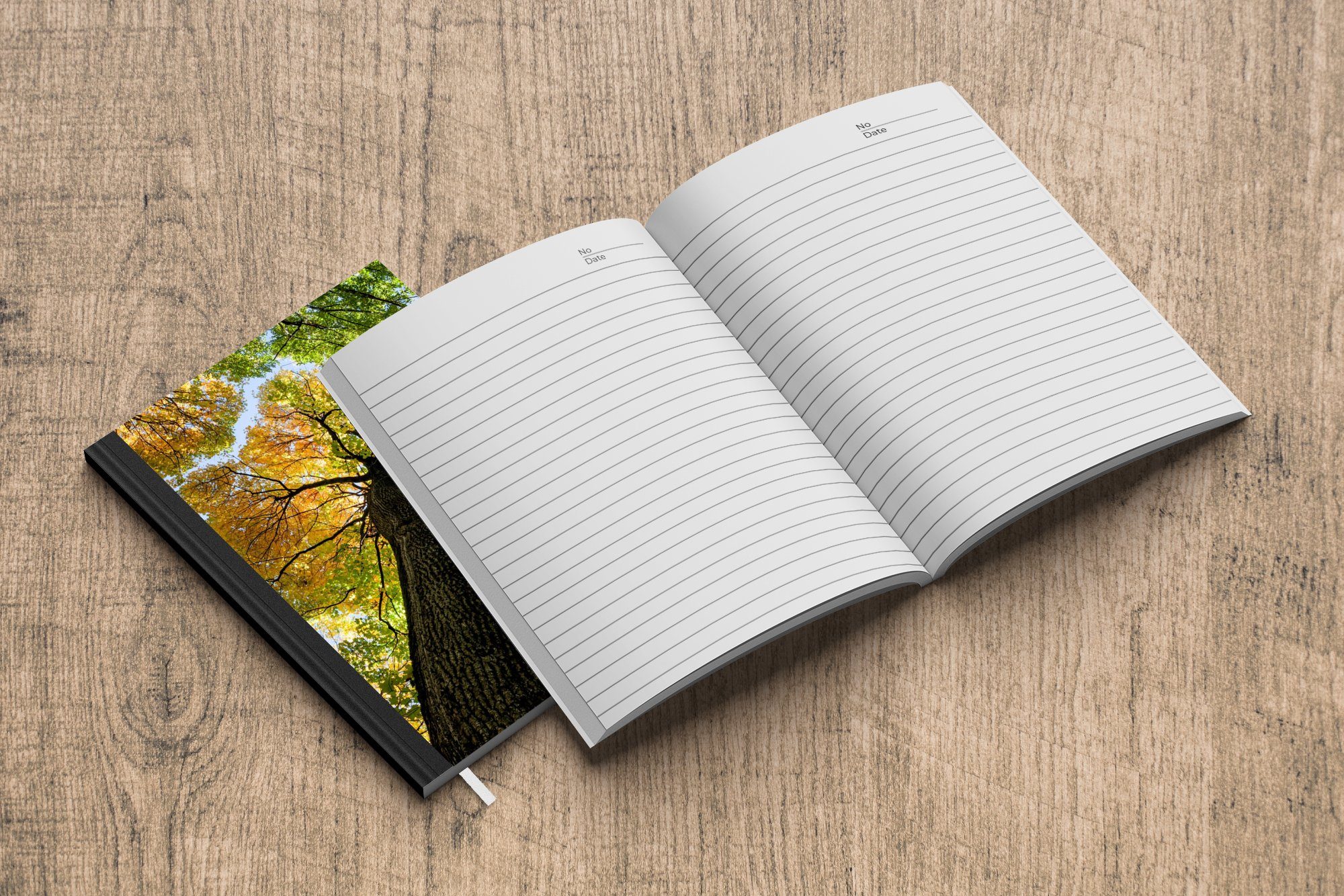 MuchoWow Notizbuch Seiten, Tagebuch, A5, - Journal, Wald, Natur Merkzettel, - Haushaltsbuch 98 Baum Notizheft