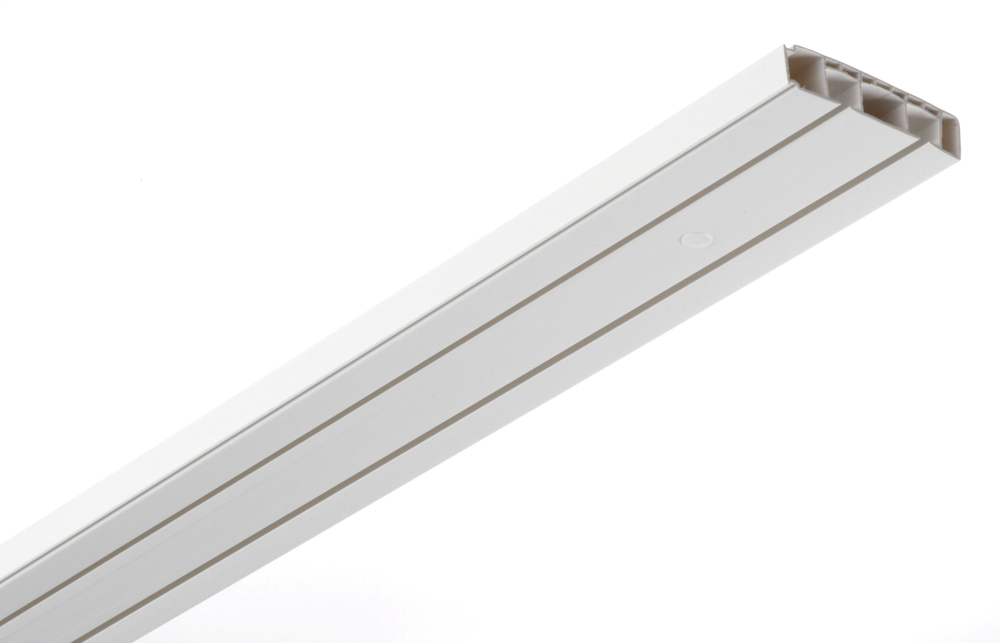 GARDINIA Gardinenstange Vorhangschienen Set Kunststoff GK, 2-läufig, Fixmaß, mit Bohren, verschraubt, Kunststoff, 2-läufig – Bild 2 von 5