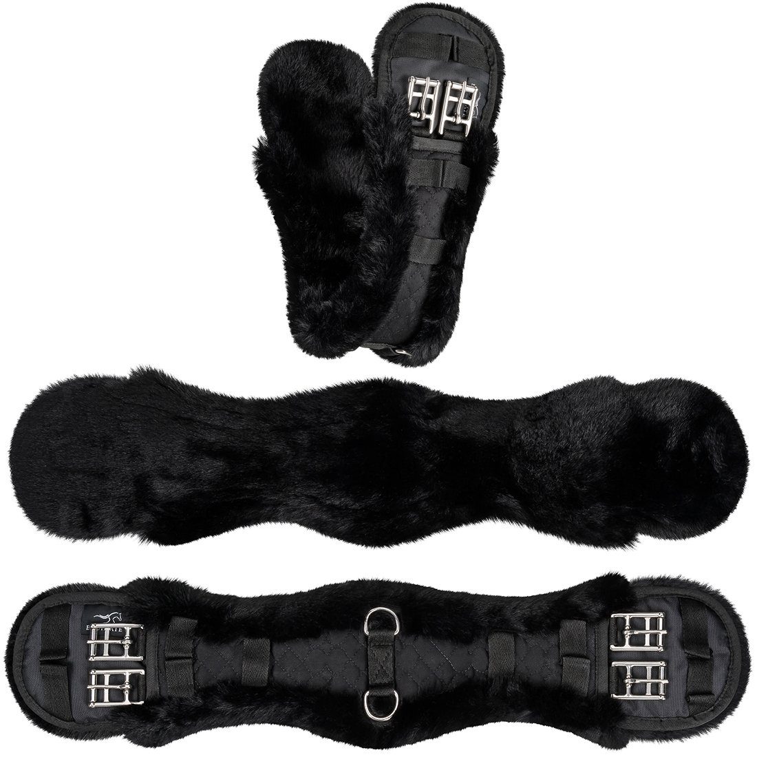 Equinate Sattelgurte Kurzgurt Luke anatomisch mit synthetischem Lammfell, besonders anschmiegsam