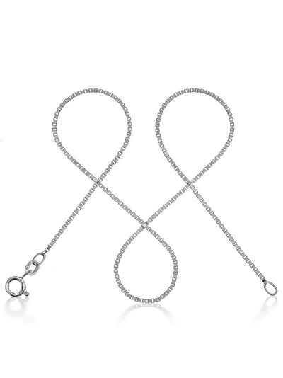 modabilé Kette ohne Anhänger »Halskette VENICE«, Damen Venezianerkette 1,2mm 35cm, Sterling Silber 925, Made in Germany