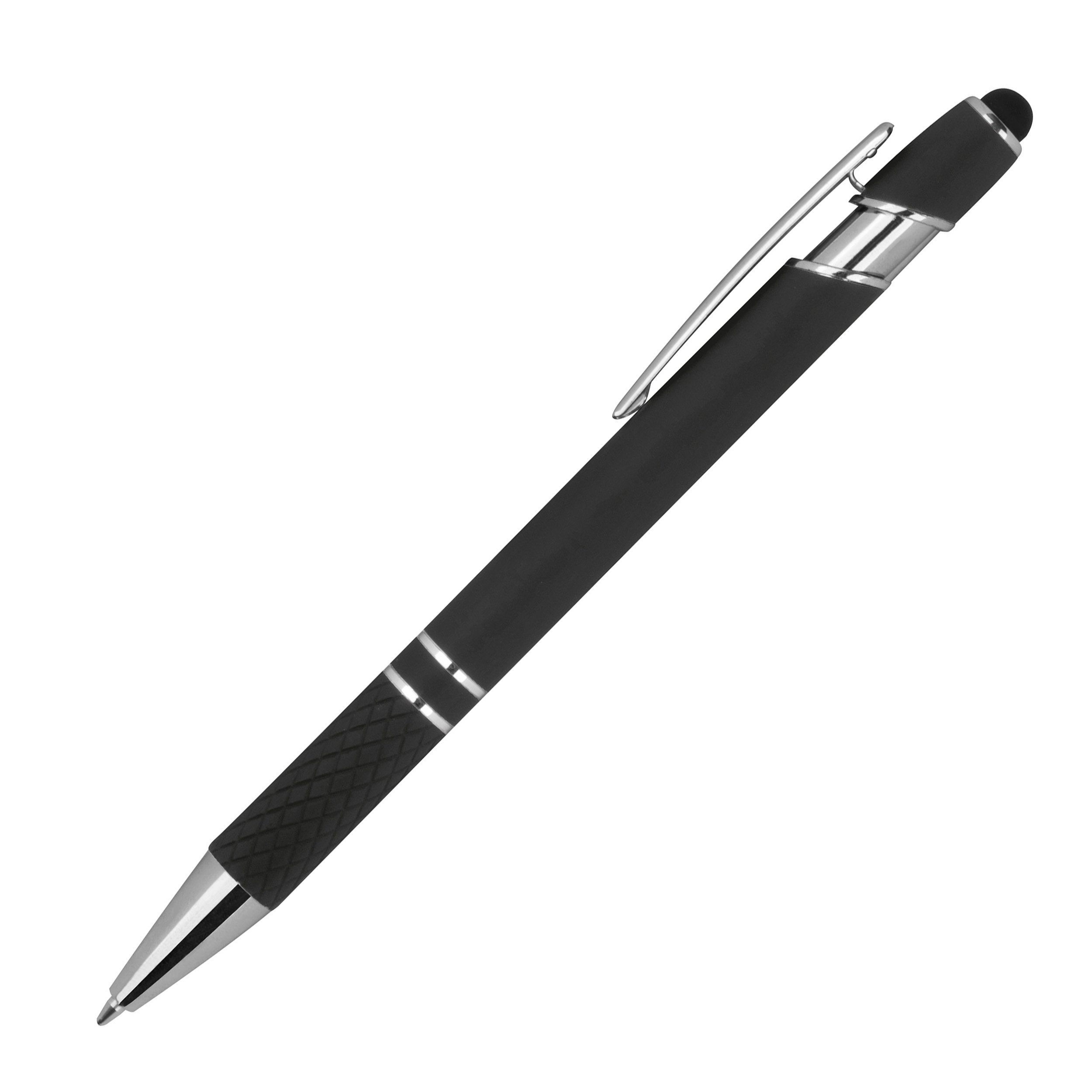 Macma Kugelschreiber Touchpen Kugelschreiber aus Metall / mit Muster / Farbe: schwarz