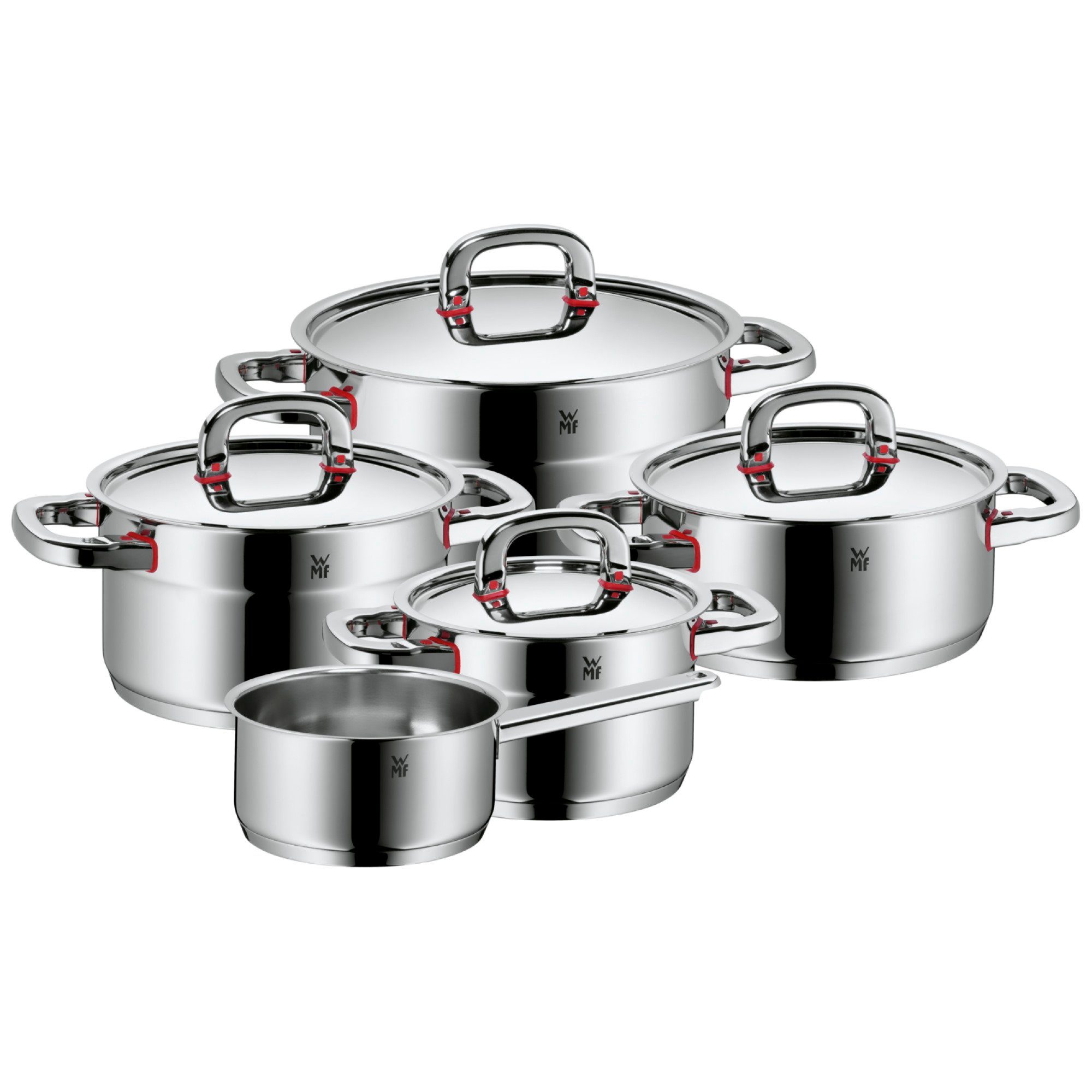 Topf-Set Premium One Induktion 5-teilig, Kochtopf Set mit Metalldeckel