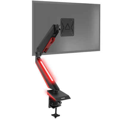 Duronic Monitorständer, (DMGM5X1 Monitorhalterung, Tischhalterung mit roter LED-Leuchte, 15“-32“ Monitor 8 kg Kapazität, VESA 75/100, Höhenverstellbar, Gasspannungsregeleung, Neig, Schwenk und Rotierfunktion)