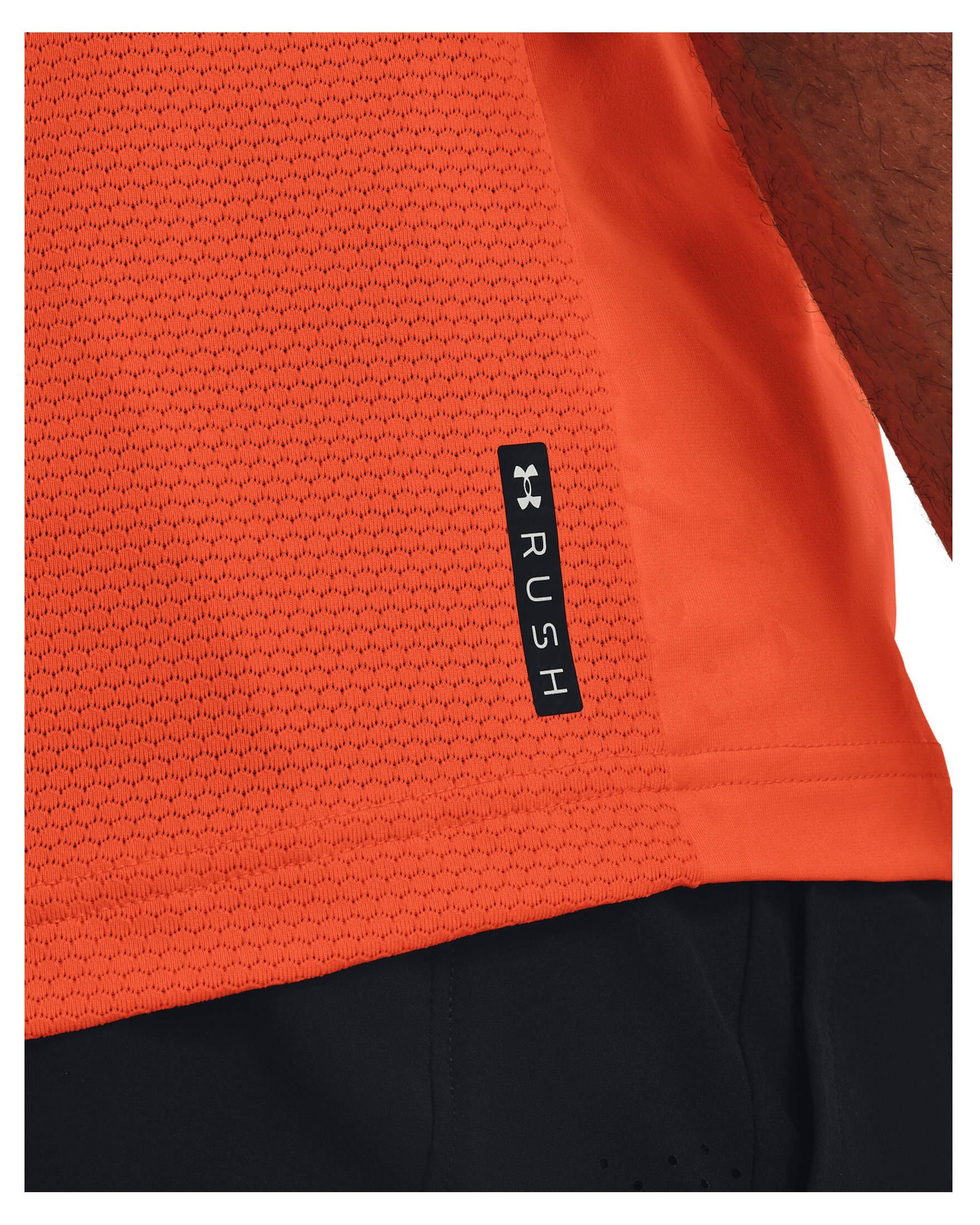EMBOSS T-Shirt RUSH SS-BLK mandarine (506) Armour® Herren (1-tlg) Under 2.0 orange UA Laufshirt