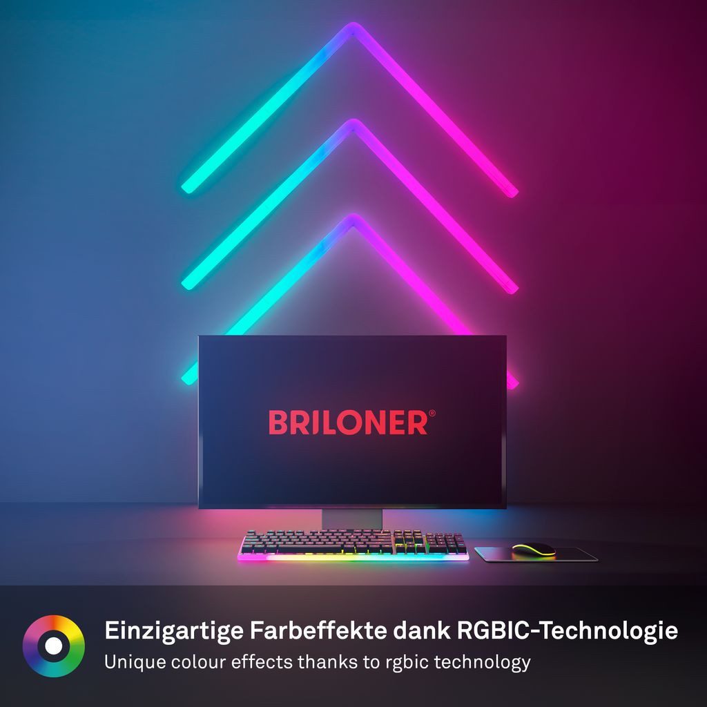 Briloner Leuchten Wandleuchte 3790016, Farbwechsel, LED fest integriert, 2700K - Extra-Warmweiß