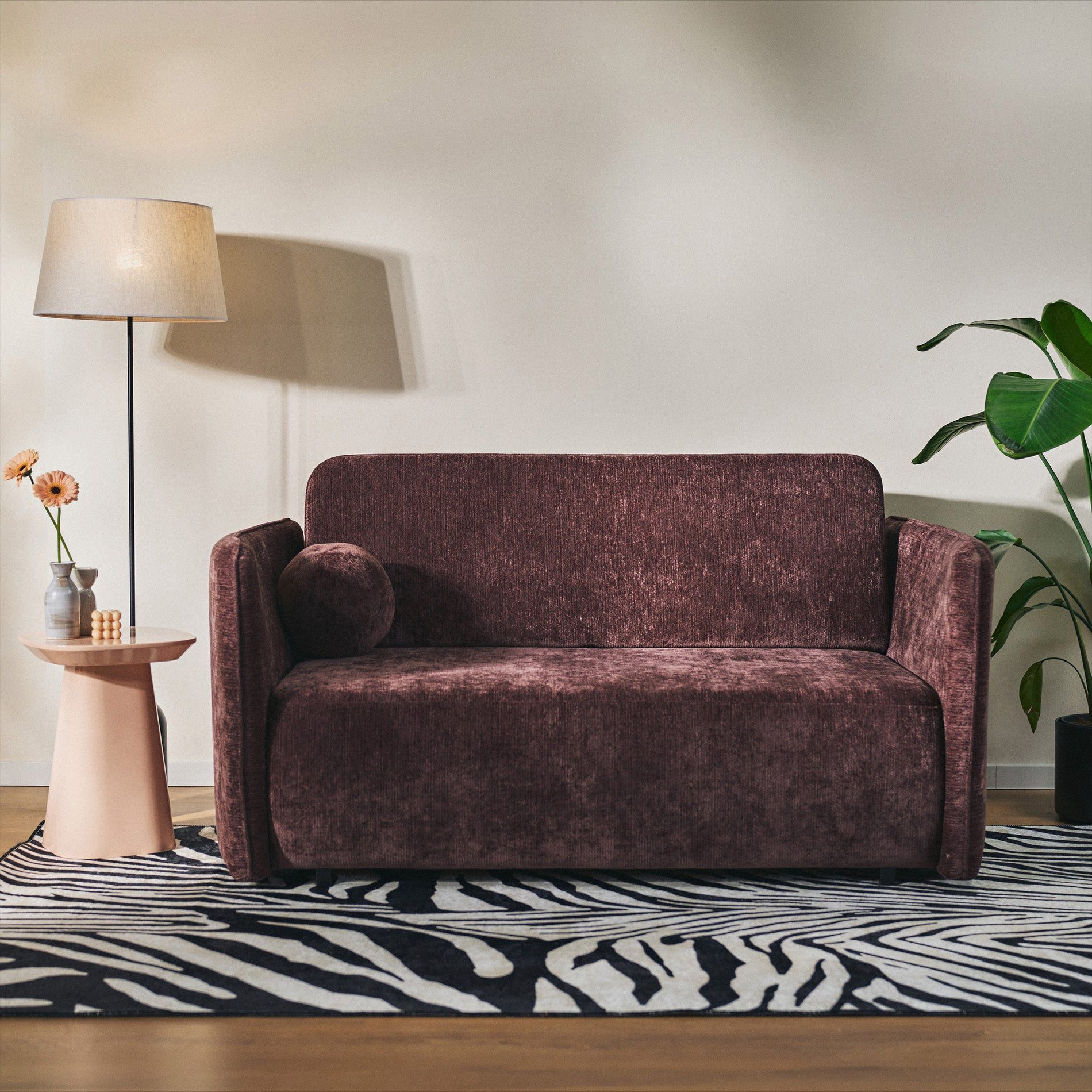 Selsey Schlafsofa, mit Schlaffunktion, Chenille und Zierkissen,145 cm