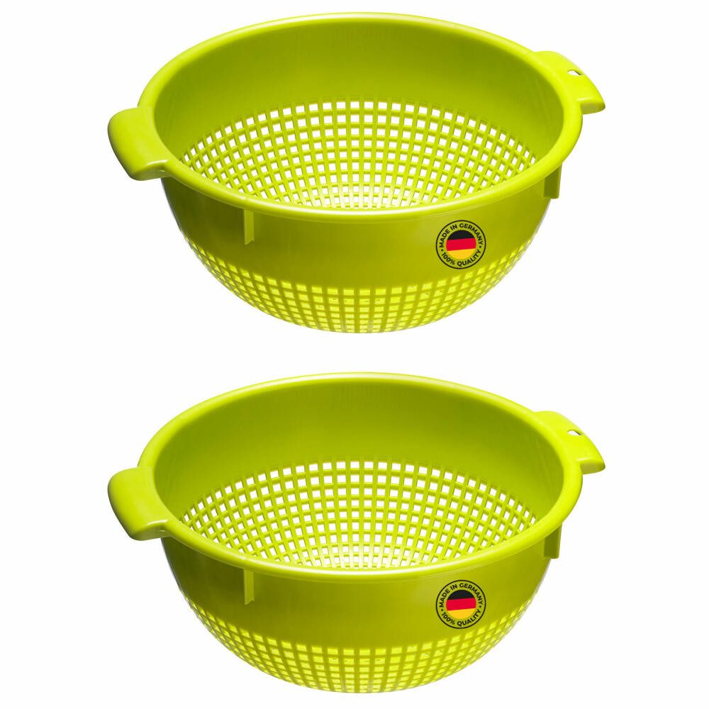 Seiher 2 Stk., mit 2 Griffmulden & 4 Aufsatzrasten zum Waschen und Abtropfen