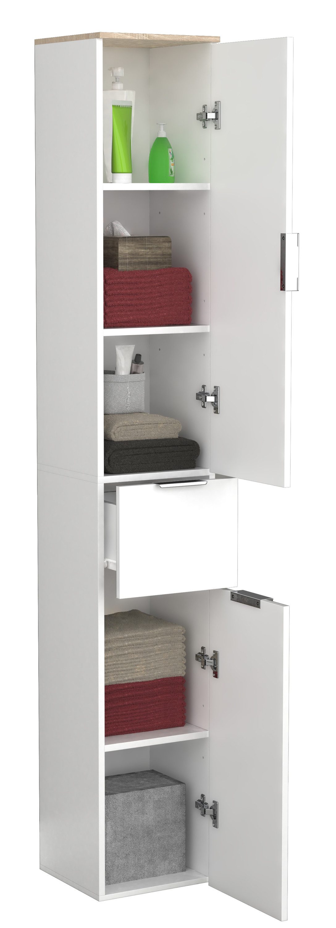 Hochschrank Holz Badmöbel Badschrank Hochschrank Donali