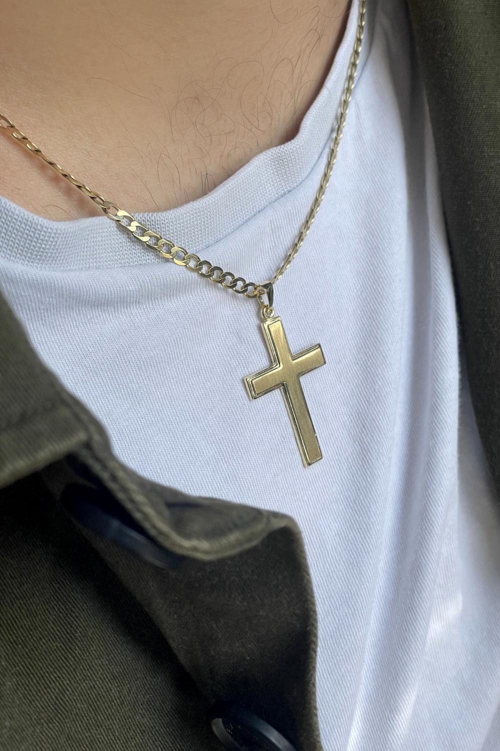 My Gold Kreuzanhänger Herren Kreuz Anhänger Gold 750 (18 Karat) - Bologna (Set, 1-tlg., inkl. Schmuckbox), Geschenke