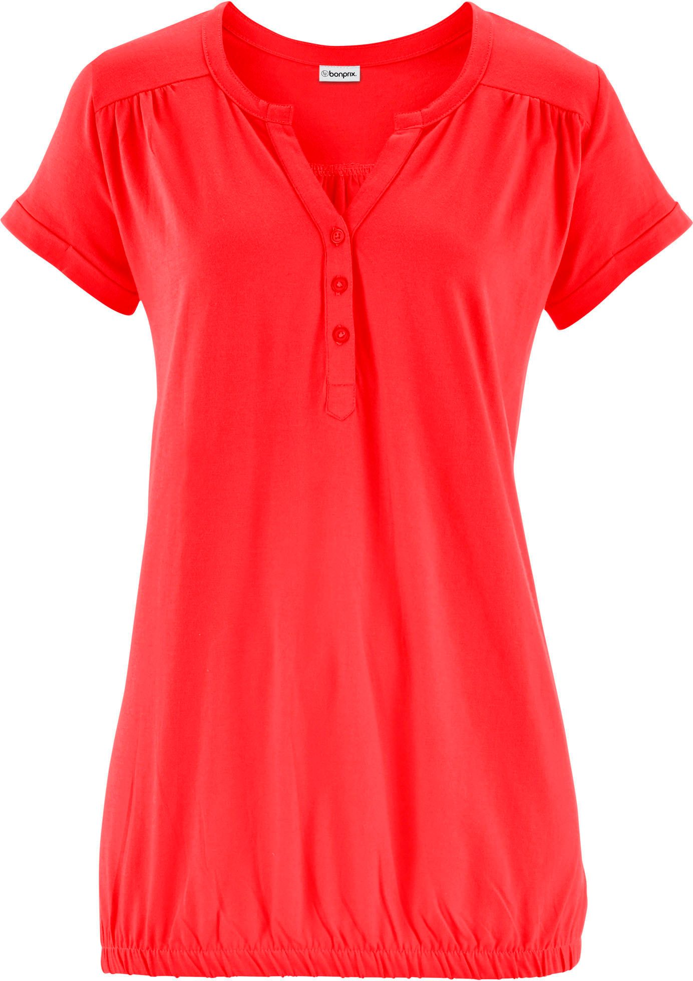 bonprix T-Shirt lässige Passform, Kurzarm, V-Ausschnitt, aus Baumwolle günstig online kaufen