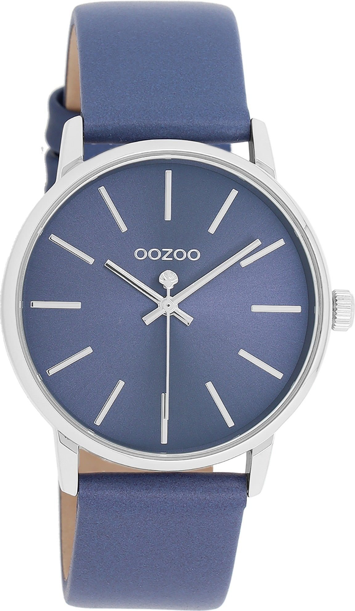 OOZOO Quarzuhr Oozoo Armbanduhr Timepieces Miyota Damenuhr Damen rund, hochwertigem Uhr mittel mit Modische Fashion-Style, für 36mm) Lederarmband, Analog, Damen Quarzlaufwerk (ca