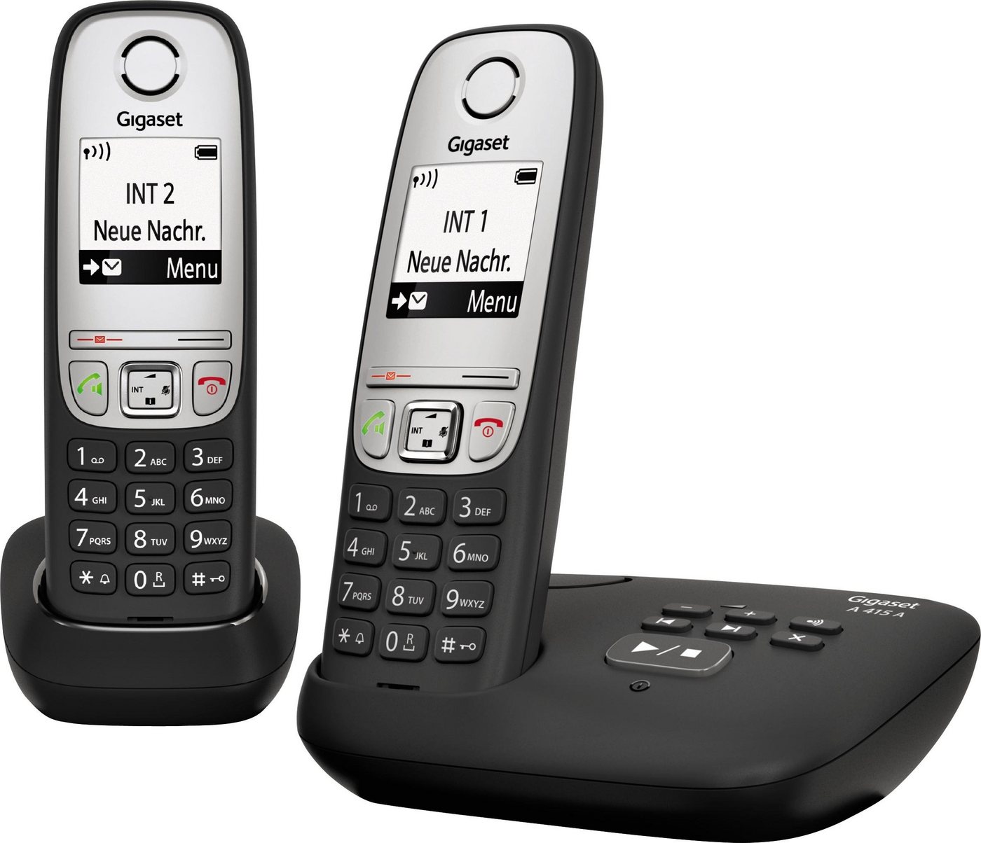 GIGASET Schnurloses Telefon A 415 A Duo (schwarz) 
