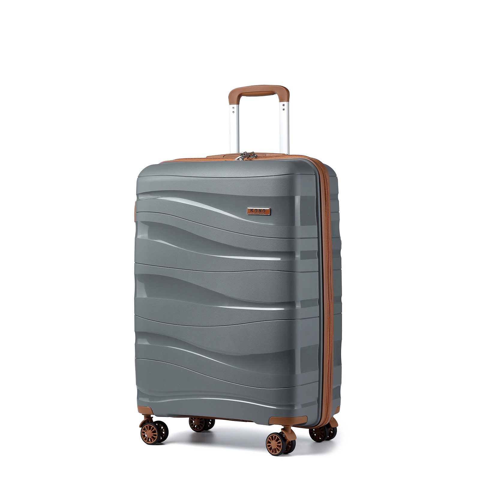 KONO Handgepäck-Trolley Leicht Hartschalenkoffer Reisekoffer mit 4 Rollen und TSA Schloss von KONO