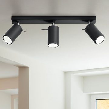 etc-shop LED Deckenspot, Leuchtmittel nicht inklusive, Deckenleuchte 3 flammig modern Deckenspot 3 flammig Deckenstrahler