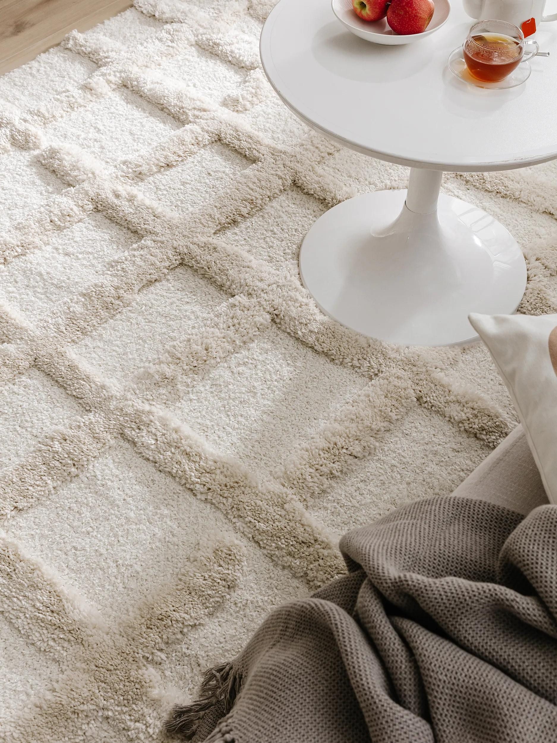 benuta Hochflor-Teppich Tibo, rechteckig, Höhe: 31 mm, Teppich Wohnzimmer, Schlafzimmer, Esszimmer, Flur, Kunstfaser, Cozy