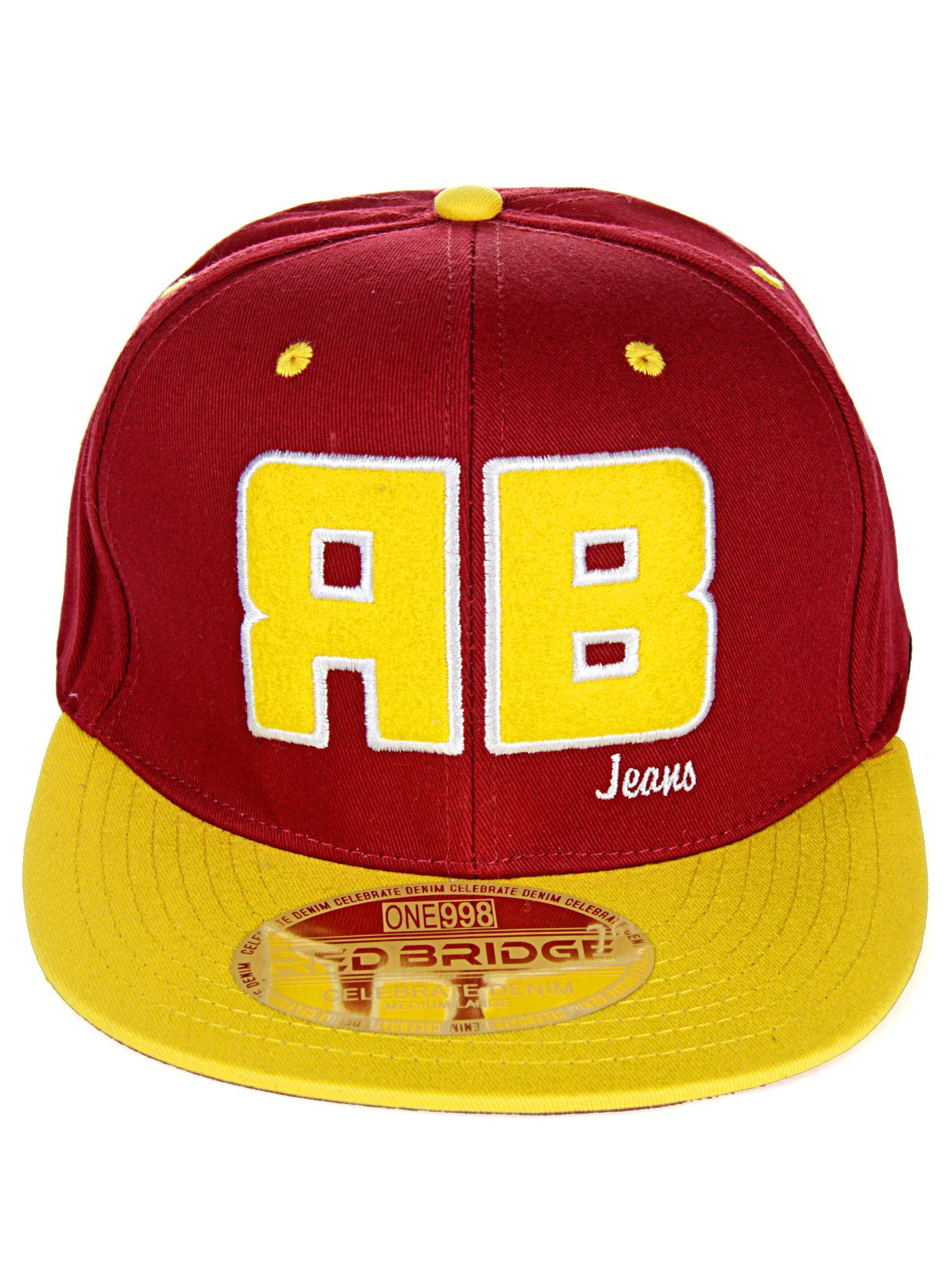 RedBridge Baseball Cap Sittingbourne mit bordeaux kontrastfarbigem Schirm