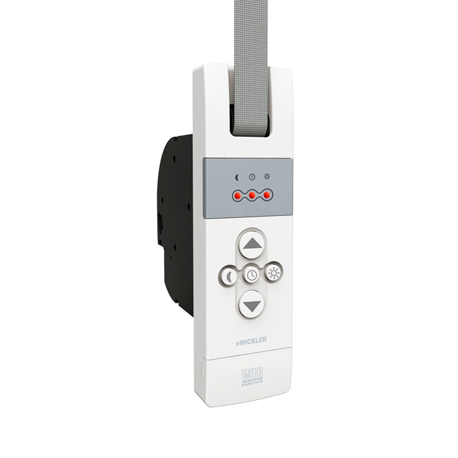 WIR elektronik Rollladengurt-Antrieb eWickler Gurtwickler Standard eW810-M für 15 mm Gurtband, Gurtbreite 15,00 mm, Automatikbetrieb, Dämmerungsfunktion, Memory Funktion, Sonnenfunktion