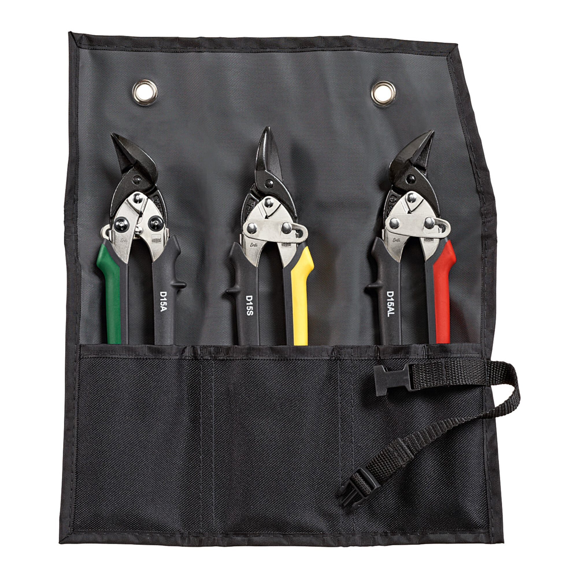 Bessey Blechschere Bessey Ideal-Scheren-Set in Rolltasche DSET15